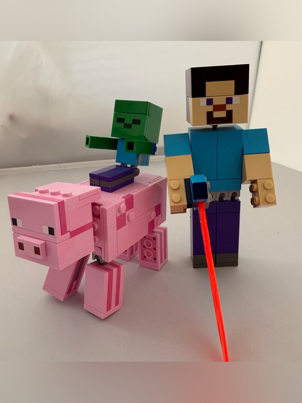 LEGO Minecraft BigFig Pig with Baby Zombie& Steve